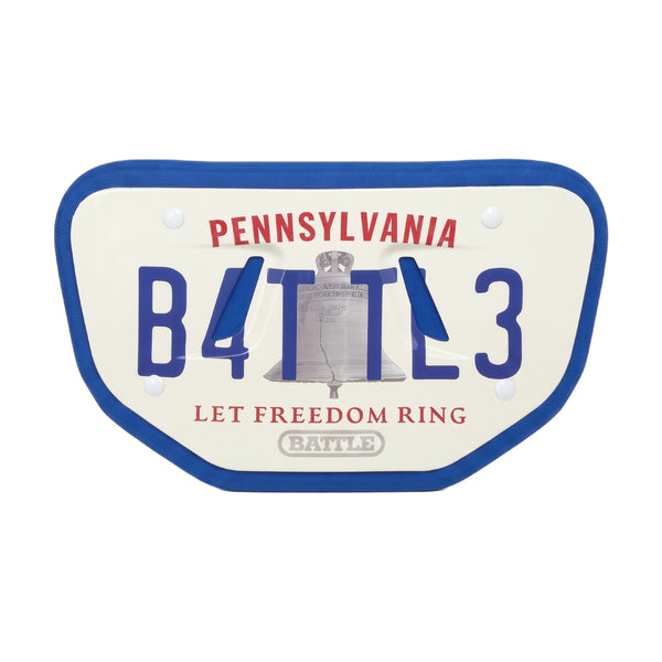 Pennsylvania license plate with text 'B4TL3 LET FREEDOM RING' on a white background
