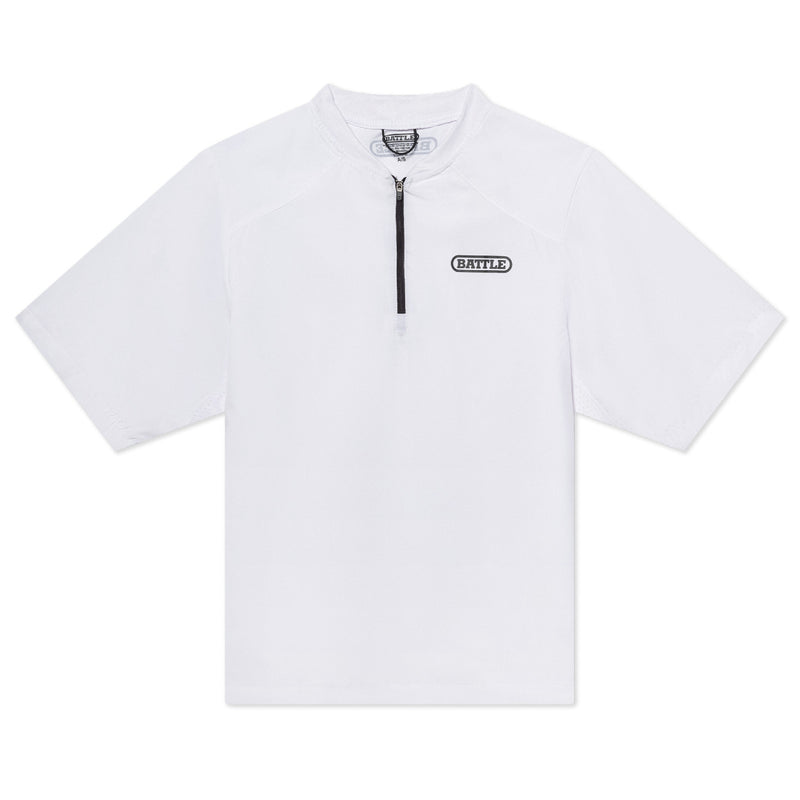White; Coaches Quarter-Zip Pullover Jacket