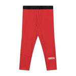Red; Men's 3/4 Compression Tights