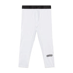 White; Men's 3/4 Compression Tights