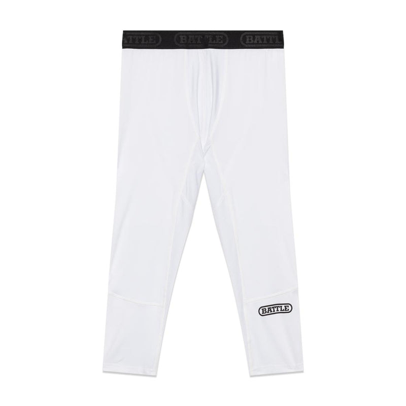 White; Men's 3/4 Compression Tights