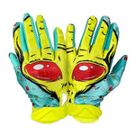 Neon Green; Alien Cloaked Adult & Youth Gloves For Football