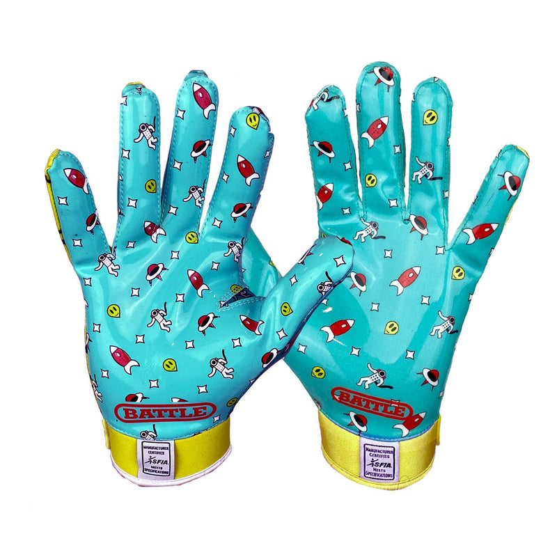Battle Sports Alien Cloaked Receiver Gloves - Adult and Youth