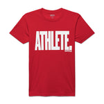 Red; Vibrant Battle Sports Athlete T-shirt designed for athletic performance