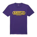 Purple/Yellow; Battle Original Football Comfy Tee For Adults & Youths