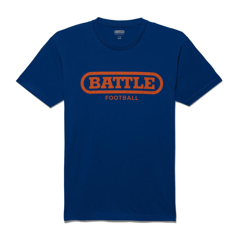 Blue/Orange; Battle Original Football Comfy Tee For Adults & Youths