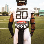 Battle Sports Beware of Dog Chrome Football Back Plate - Adult and Youth