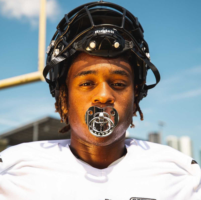 Battle Sports Binky Chrome Oxygen Football Mouthguard, binky football mouthpiece