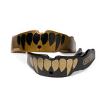 Black/Vegas; Fangs Custom Football Mouth Guard