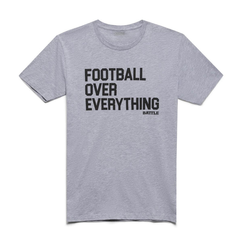 Grey; Battle Sports Football Over Everything Soft T-Shirt