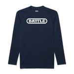 Navy; Men's Performance Long Sleeve Shirt With Prominent BIG Battle Logo
