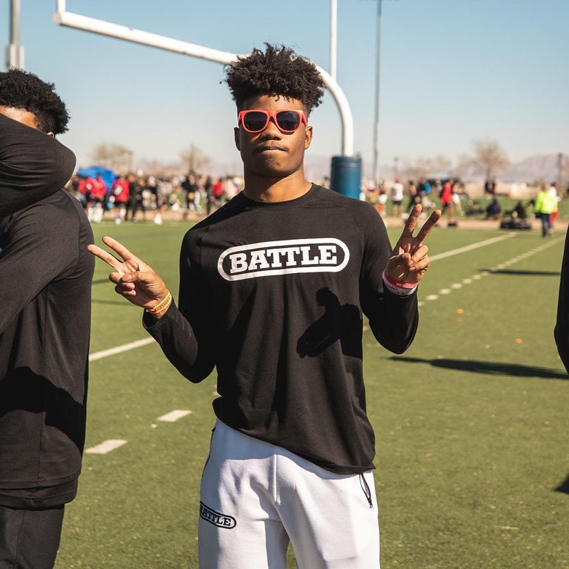 Battle Sports Long Sleeve Performance - BIG Logo Adult and Youth