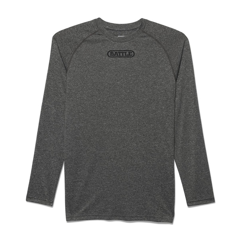 Charcoal; Battle Sports Long Sleeve Performance Team Athletic Fit T-Shirts