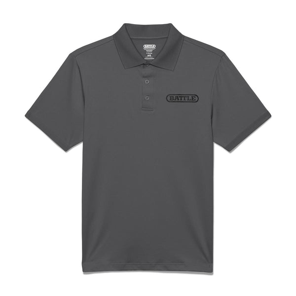 Charcoal; Battle Sports Athletic Fit Polo Shirt