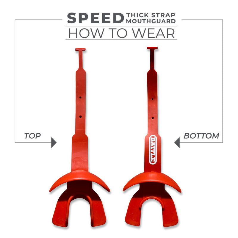 Battle Sports Speed Football Mouthguard with Connected Thick Strap