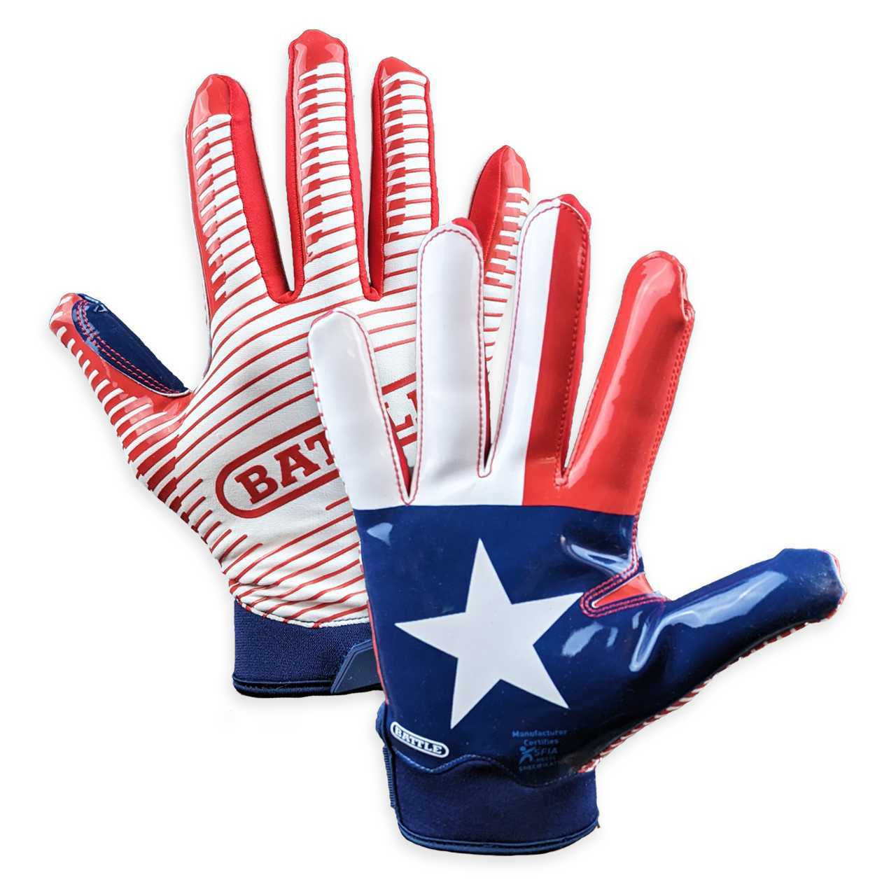 Texas Flag Doom 1.0 Gloves- Premium Football Gloves | Battle Sports