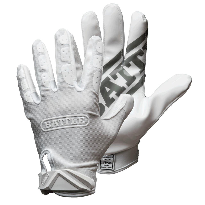 White; Receiver Football Gloves