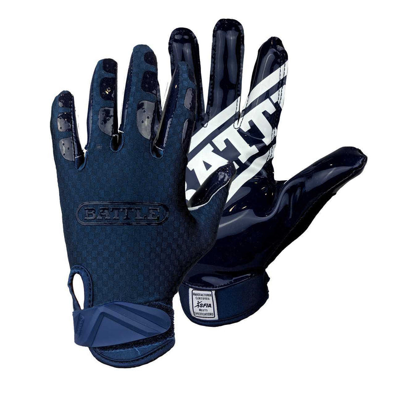 Navy; Receiver Football Gloves