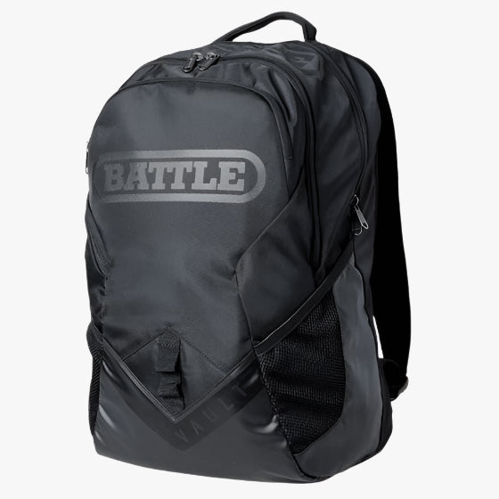 Black/Black; Battle Sports Vault Football Waterproof Backpack