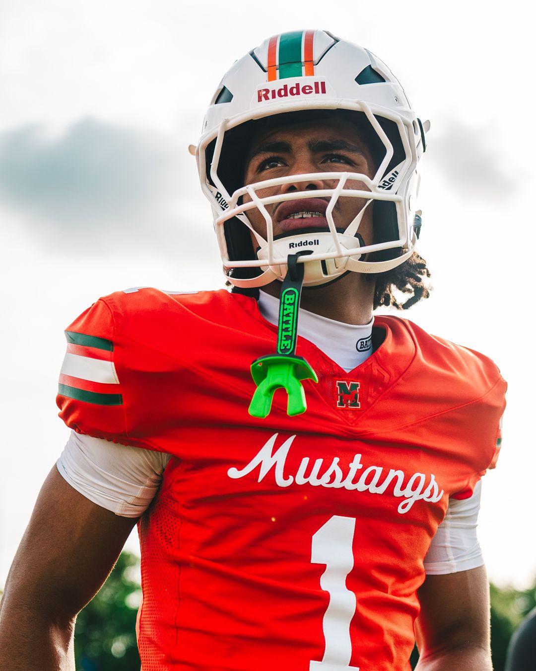 Brysen Wright in his Mandarin Mustangs number 1 jersey